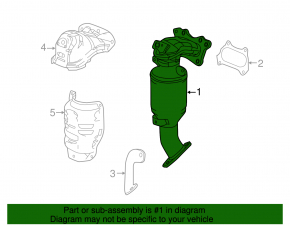 Exhaust manifold with catalytic converter Honda Accord 13-17 2.4 with lambda