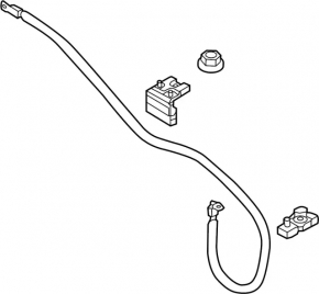Positive terminal of the Infiniti Q50 16-20 3.0T battery