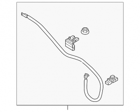 Positive terminal of the Infiniti Q50 16-20 3.0T battery
