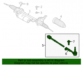Steering rod with tip left BMW Z4 18-26