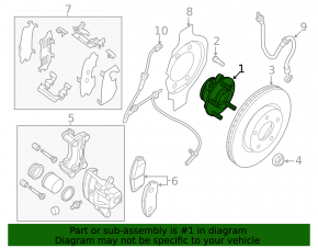 Front left hub for Nissan Altima 2007-2012