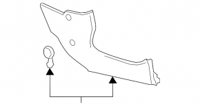 Side trim for the center console, right front, Chevrolet Bolt 17-21, dark gray