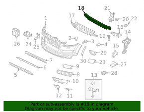 Front bumper reinforcement for Audi Q7 4L 10-15