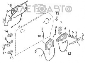 Front left door lock BMW X2 F39 18-23