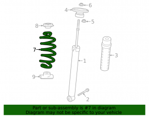 Rear left spring Infiniti QX50 19-25