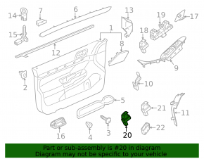 Central lock button front left VW Jetta 11-18 USA