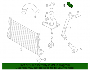 Intercooler pipe, left upper, Audi A3 22-26
