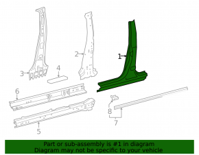 Left center pillar for Toyota Rav4 13-18