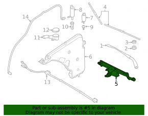 Windscreen wiper trapezoid with motor BMW 3 F30 12-18