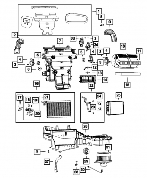 Actuator motor drive heater Dodge Durango 14-