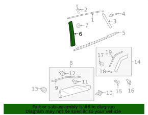 Door trim side rear right Toyota Rav4 19- front