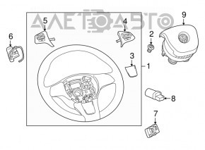Steering wheel control buttons left VW Touareg 11-14