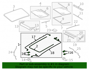 Panoramic mechanism frame Audi Q5 80A 18-24