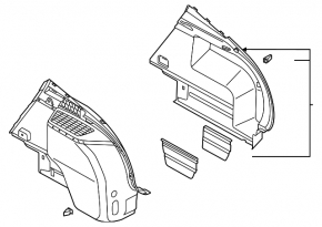 Right arch trim for Audi Q3 83A 19-25