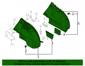 Right arch trim for Audi Q3 83A 19-25