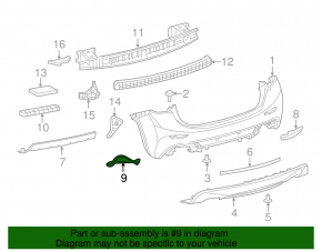Muffler Tip Bracket Left Infiniti QX30 17-19