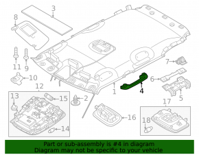 Ceiling handle rear left Kia Niro 23- gray