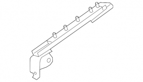 Rear left seat slides, 2nd row, Nissan Rogue 17-20, mechanical, without frame