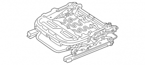 Left passenger seat runner for Hyundai Elantra AD 17-20 without frame