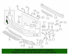 Tow Hook Cap Front Bumper Audi A4 B8 13-16