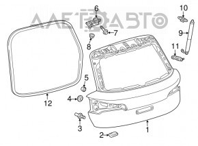 Left tailgate hinge for Porsche Macan 19-26