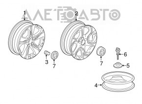 Wheel nut d19 M12x1.5 Honda Insight 19-22