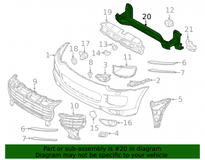 Front Bumper Reinforcement Porsche Cayenne 958 11-17