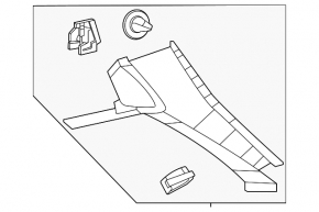 Rear pillar trim behind the window, left, Mercedes W167 GLE 350 450 20-26 for 3 rows, black, scratches