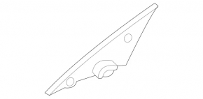 Mercedes A-class V177 19-22 outer front right door triangle, glossy black