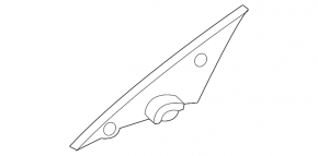 Mercedes A-class V177 19-22 outer front right door triangle, glossy black