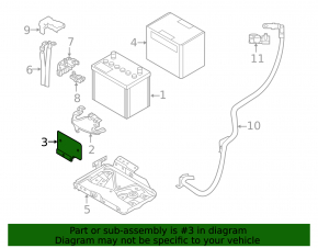 Nissan Kicks 18-24 battery mount