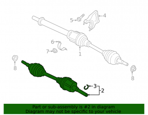 Front Left Axle Drive Ford Escape MK3 13-19 1.5T 1.6T 2.5