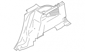 Arch trim right Ford C-max MK2 13-17 black Energi, without plug