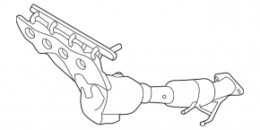 Exhaust manifold with catalysts Ford C-max MK2 13-18