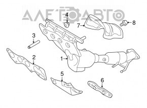 Exhaust manifold with catalysts Ford C-max MK2 13-18