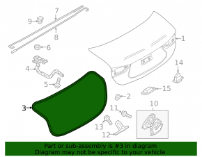 Mazda 6 13-17 Trunk Lid Seal