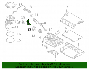 Bracket of the valve of the fuel vapor absorber BMW 5 G30 18- 530e hybrid