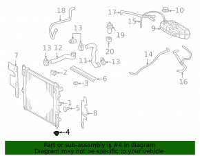 Radiator support lower left Mercedes GLS-class X166 13-19 3.0, 5.5