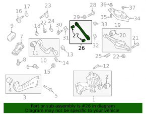 Rear left transverse control arm VW Jetta 11-18 USA