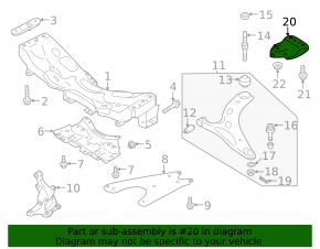 Front subframe burdock front left Subaru Forester 19-24 SK