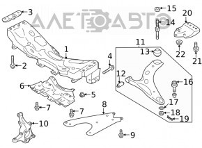 Front subframe burdock front left Subaru Forester 19-24 SK