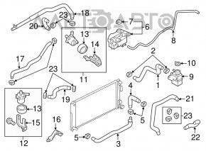 DEGAS small cooling expansion tank for Nissan Leaf 11-12 without cap