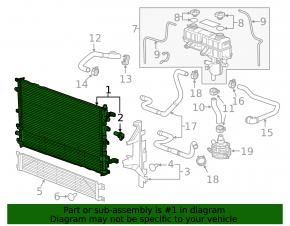 Chevrolet Volt 11-15 inverter cooling radiator