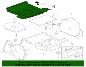 Trunk floor Chevrolet Cruze 11-15