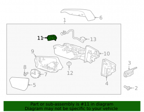 Left side mirror turn signal repeater for Chevrolet Equinox 18-24