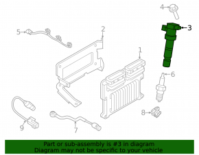 Ignition coil Kia Sorento 19-20 3.3 front