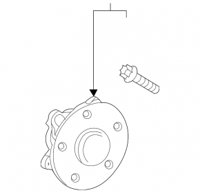Front left hub for Lexus LS 18-23 RWD