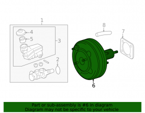 Toyota Avalon 13-15 3.5 Vacuum Booster