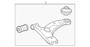 Lower control arm front left Lexus CT200h 11-17 microcracks S/B