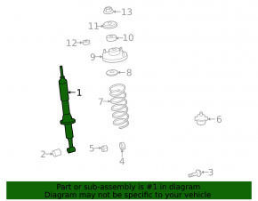 Front right shock absorber for Toyota FJ Cruiser 10-14 RWD